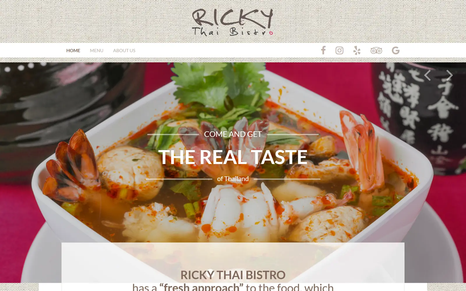 Ricky Thai Bistro: old site (rickythaibistro.com)