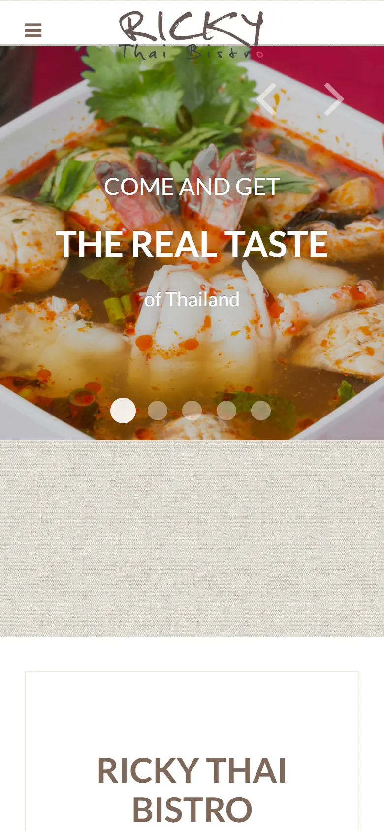 Ricky Thai Bistro: old site (rickythaibistro.com)